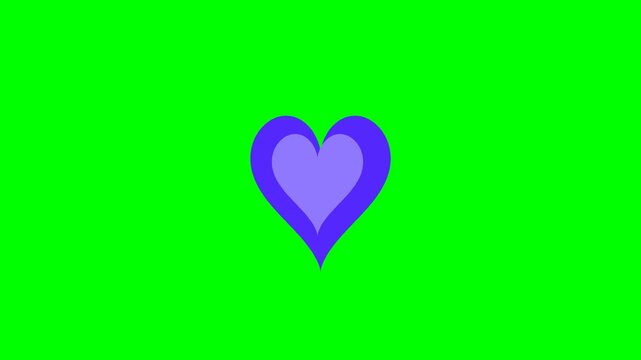4K Pop-up Heart Animation Green Screen Anima&ccedil;&atilde;o Cora&ccedil;&atilde;o