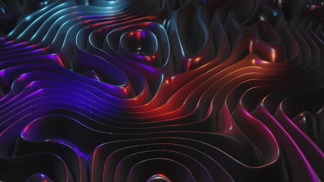 Colorful wave background animation BG_3d 1