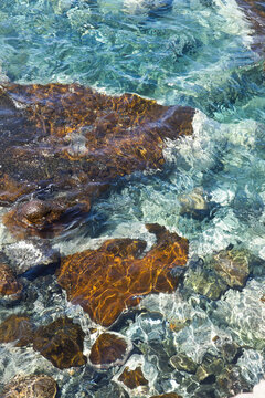 High Tide in El Confital Beach, Las Palmas de Gran Canaria, Canary Islands, Spain