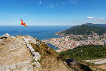 View of A Guarda and the Atlantic Ocean from Monte Santa Tegra, Galicia, Spain © Jano.Calvo