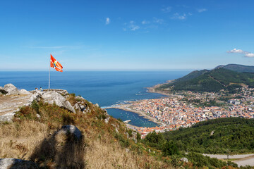 View of A Guarda and the Atlantic Ocean from Monte Santa Tegra, Galicia, Spain © Jano.Calvo