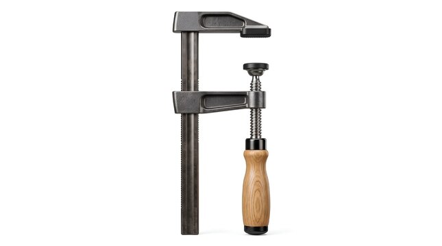 Professional F-Clamp with Wooden Handle for Woodworking.