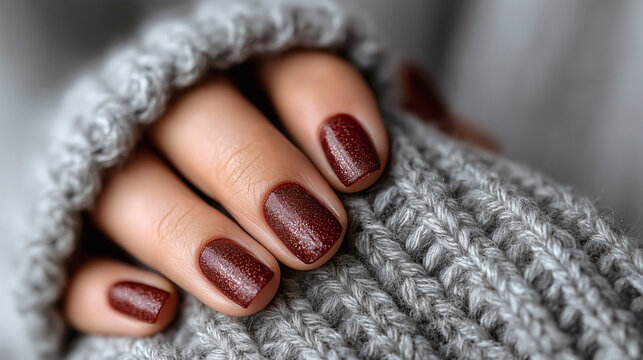 Manos de mujer con u&ntilde;as rojas