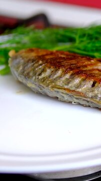 full recipe Complete process of cooking crispy fried crucian carp from cleaning and seasoning to golden frying in nonstick pan creating traditional homemade fish recipe close up food video