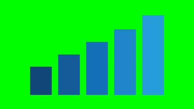 4K Green Screen Graphics and Animation Progressive Growth Concept in Finance Gr&aacute;ficos Anima&ccedil;&atilde;o Conceito de Crescimento Progressivo Finan&ccedil;as Fundo Verde