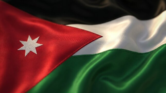 cinematic wavy flag of jordan