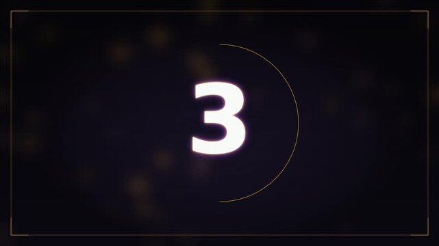 Countdown timer with a retro-futuristic neon style and vintage glitch effect featuring a stopwatch