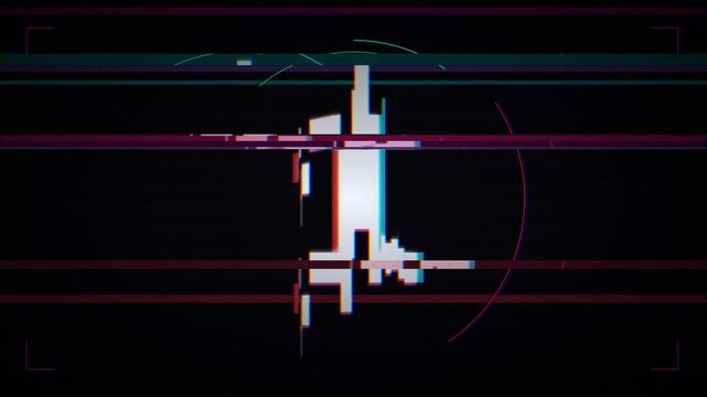 Countdown timer with a retro-futuristic neon style and vintage glitch effect featuring a stopwatch