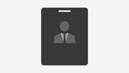 Fototapeta premium Corporate ID card icon with person silhouette.