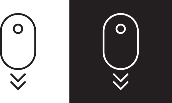 Scroll down computer mouse icon