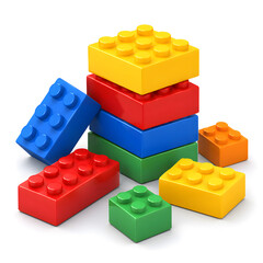 Obraz premium colorful plastic toy blocks