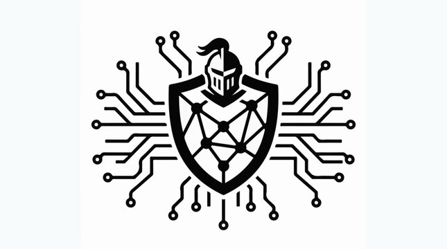 Cyber knight shield with circuits