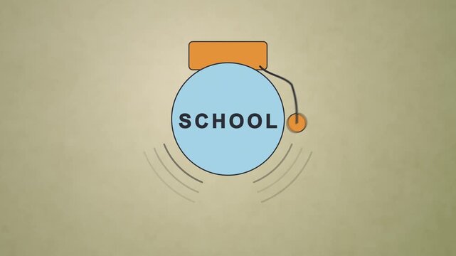 Flat School Bell Ringing With Sound Waves