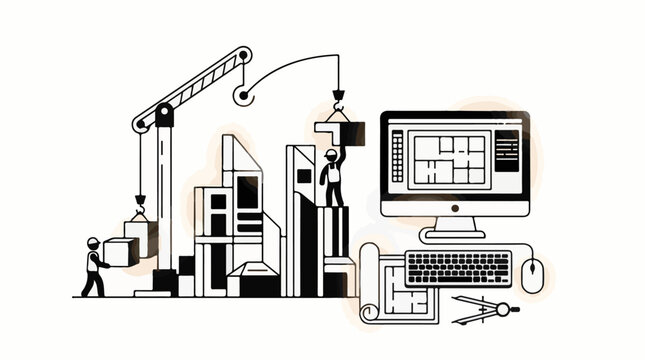 Computer-aided construction design and building process