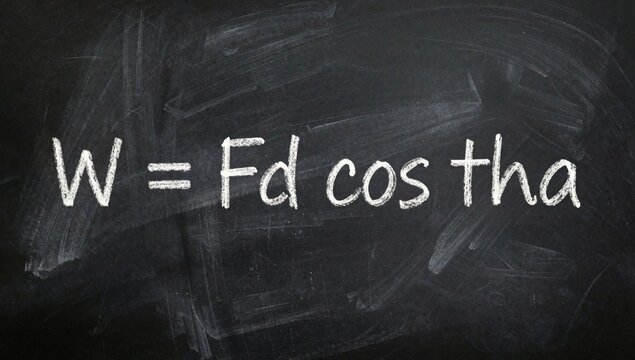 Blackboard white text written reads cos tha simple sans-serif font centered background black making stand appe