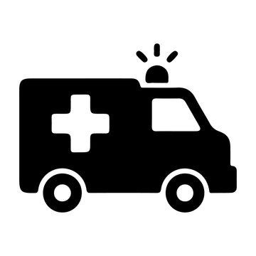 Ambulance and Emergency Medical Transport Icon Set