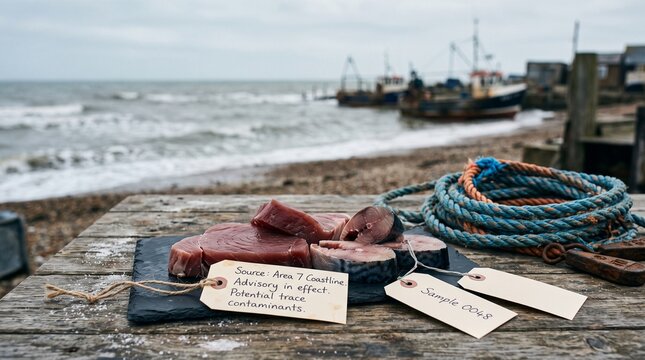 Coastal Seafood Scene Linking Ocean Pollution and Diet