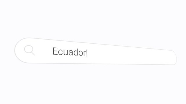 Ecuador Country Search Bar Typing