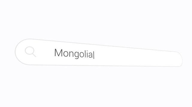 Mongolia Country Search Bar Typing