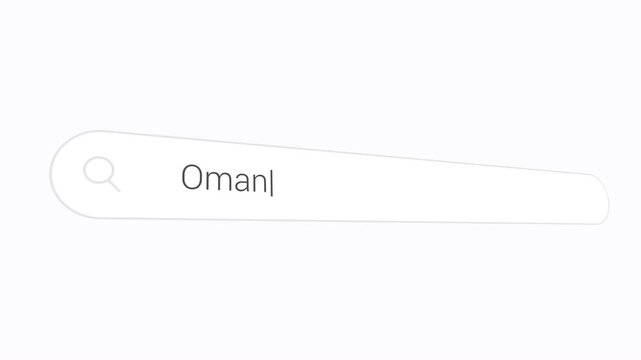 Oman Country Search Bar Typing