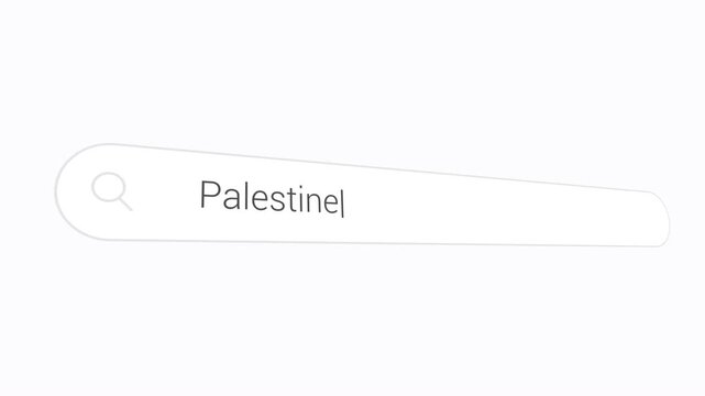Palestine Search Bar Typing