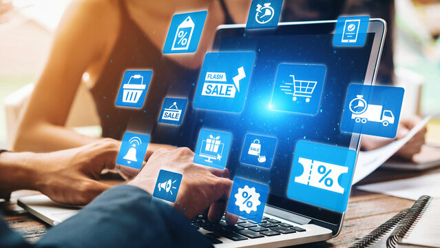 Flash sale icons show ecommerce, flash sale discount, and digital promotion. Flash sale drives customer shopping, flash sale marketing, and conversion growth. Gist