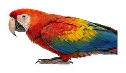 Vibrant scarlet macaw design Colorful parrot macaw design Exotic macaw bird design Wallpaper Background image © maruf