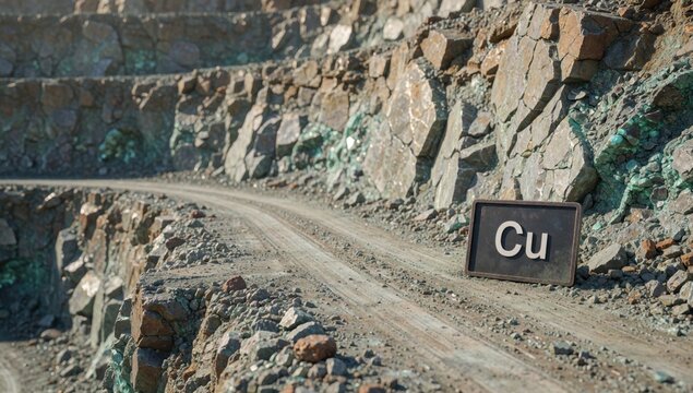 Dirt road winding rocky landscape right side there large pile rocks boulders different sizes colors larger sma