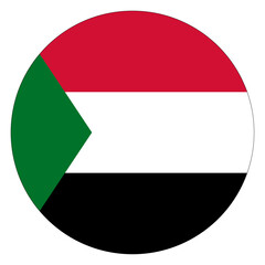 Fototapeta premium Circle Sudan Flag African Country