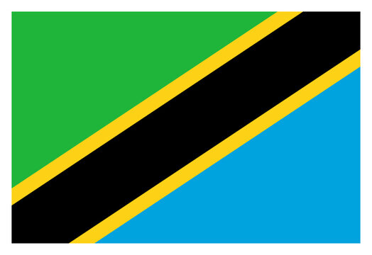 Rectangle Tanzania Flag African Country