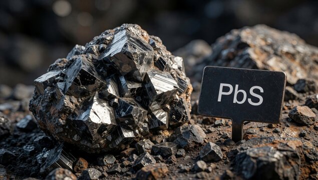 Close-up pile small rocks pebbles different sizes shapes larger smaller center there black sign letters pbs wr