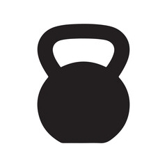 Fototapeta premium Kettlebell icon silhouette for fitness and workout