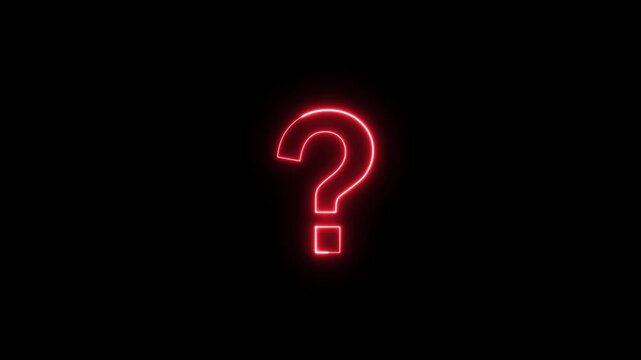 question mark on black
