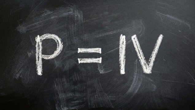 Blackboard word piv written white chalk large bold font centered letters slightly tilted right giving impressi