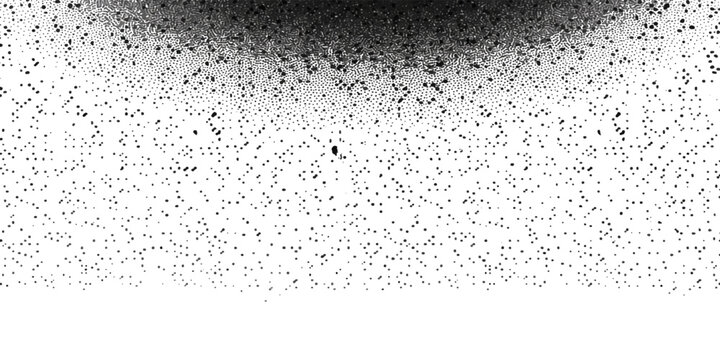 A grainy, abstract black and white texture resembling dust motes or speckled particles, creating an atmospheric and slightly vintage feel.