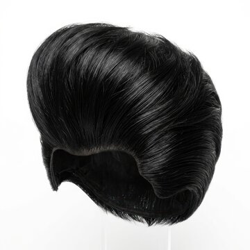Vintage Black Classic Mens Haircut Style with Pompadour.