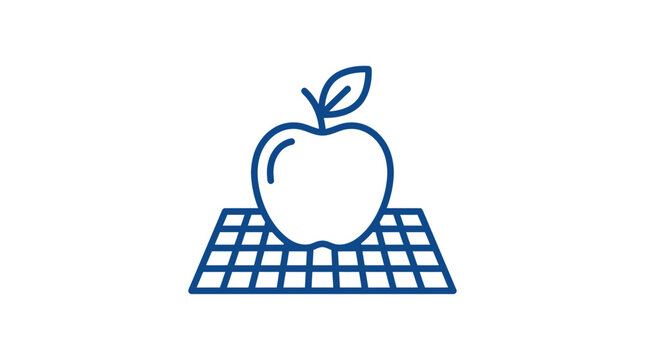 Apple Sitting on Computer Keyboard.