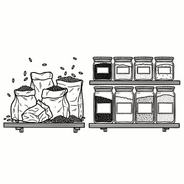 Isometric vector recycling bins with open lids and falling trash items concept for waste management, environmental awareness campaigns, and eco-friendly office or home organization solutions