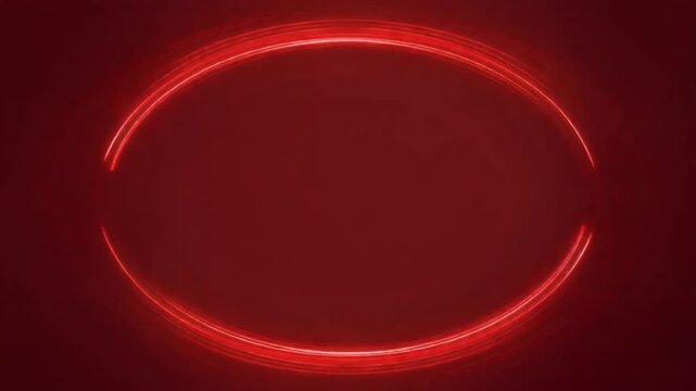 Futuristic Crimson HUD Elements Forming Elegant Oval Frame on Transparent Background, Sci-Fi Motion Graphics UI, 1080p Full HD