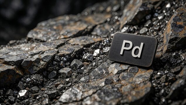 Close-up pile small rocks pebbles different sizes colors darker others lighter center there black square lette