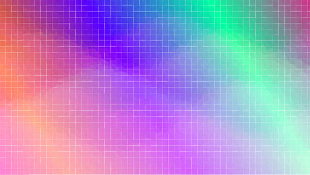Colorful heat map data visualization chart with grid overlay