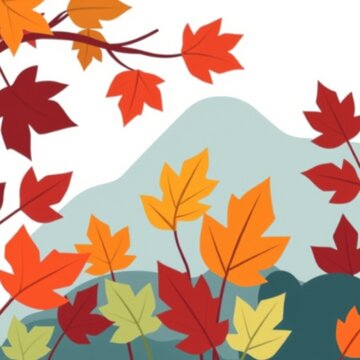 Fall Foliage Forest Landscape