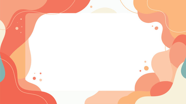 Abstract colorful frame with soft gradient shapes creating a decorative border design for graphic resources.