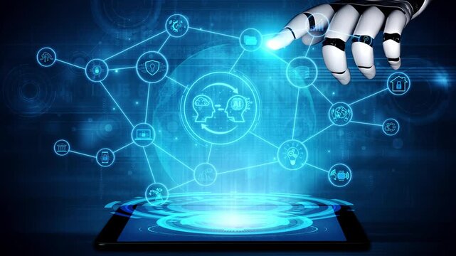 AI enables collaborative intelligence by linking robotics, machine learning, and data systems to automate operations and improve real-time decision-making. Marrow