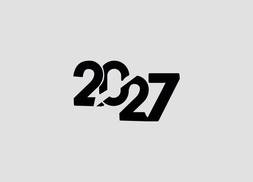 Happy New Year 2026 Text Logo And  Stylish 2026
