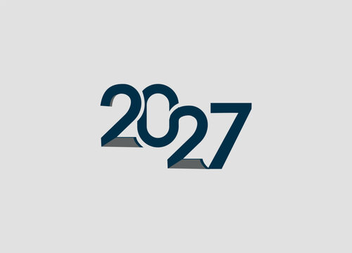 Happy New Year 2026 Text Logo And  Stylish 2026