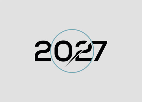 Happy New Year 2026 Text Logo And  Stylish 2026
