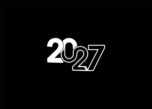 Happy New Year 2026 Text Logo And  Stylish 2026