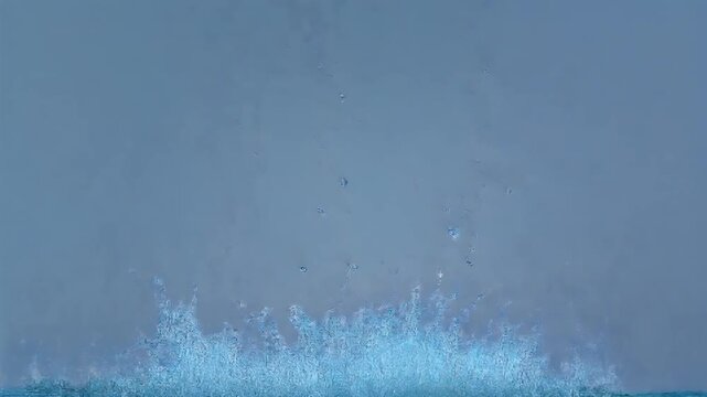Dynamic Splash of Fresh Water Erupting Upwards with Scattering Droplets, Isolated on Transparent Background, Cinematic Full HD