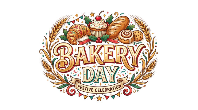 Bakery Day Festive Celebration Logo